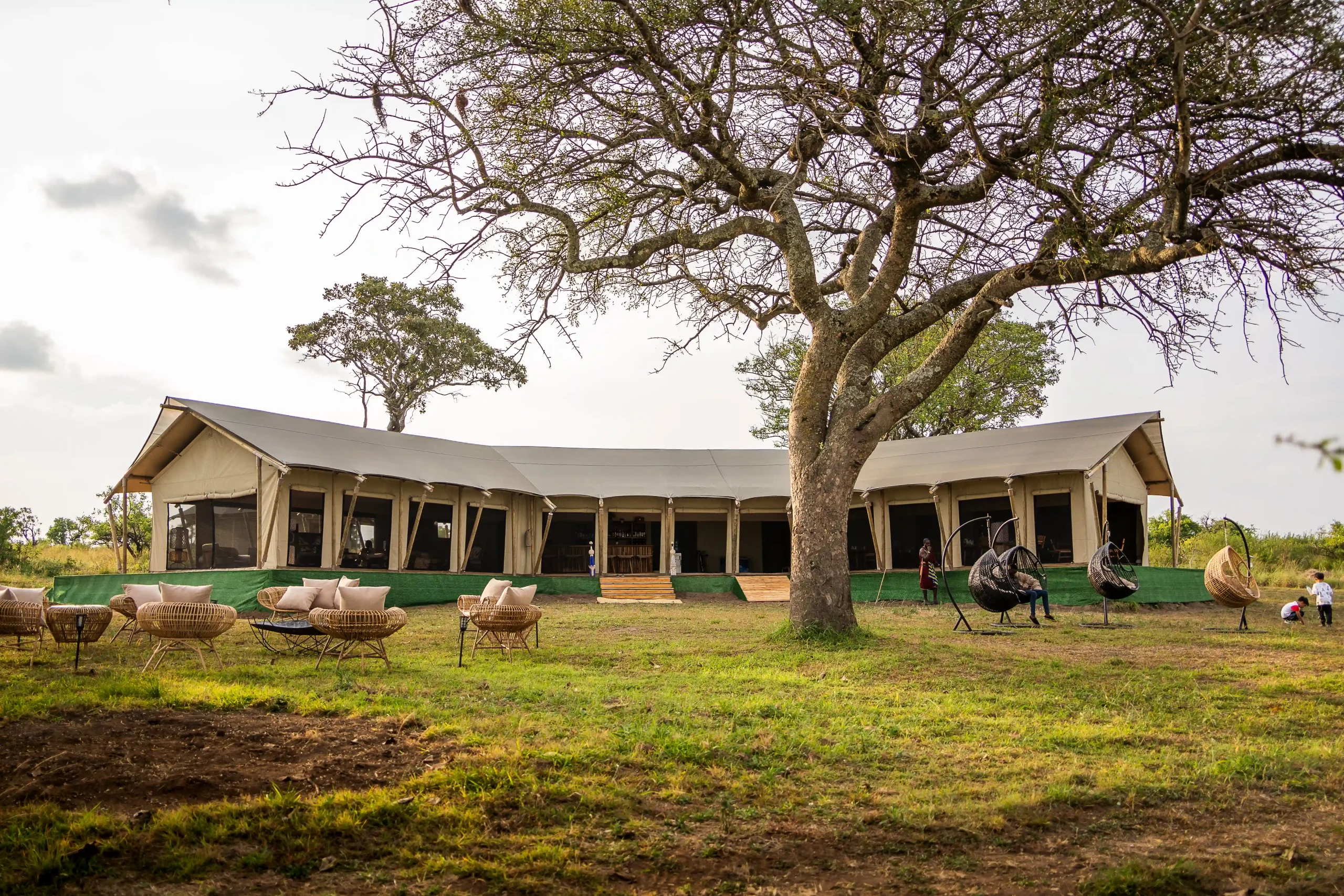 malaika mara outside tent
