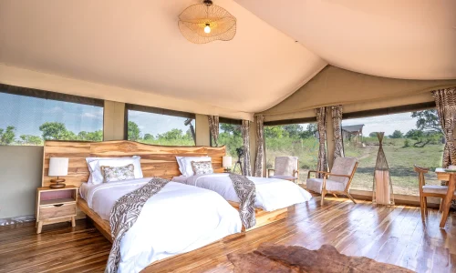 malaika mara inside tent